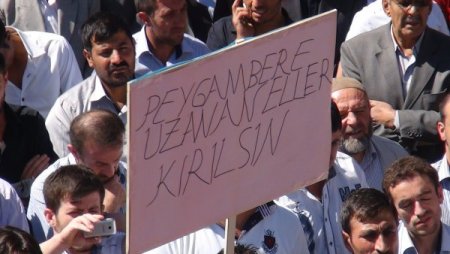 İslam'a yapılan hakaret Bitlis'te protesto edildi