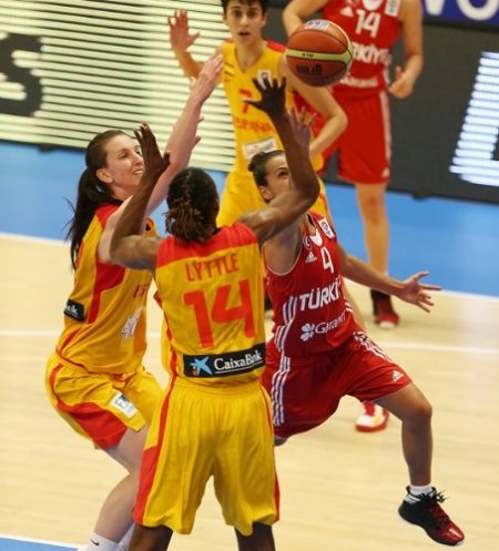 İspanya karşısında ilk yenilgisini alan bayanların rakibi Belarus