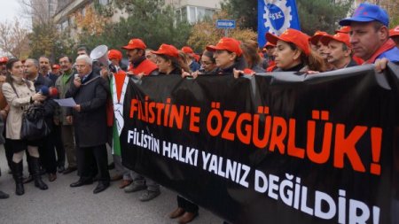 İsrail Büyükelçiliği önünde 'Gazze' protestosu