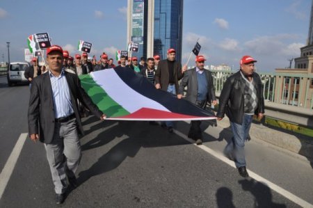 İsrail Konsolosluğu önünde protesto eylemi