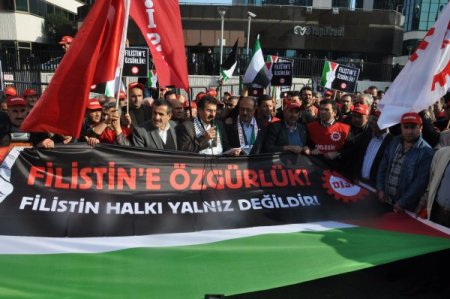İsrail Konsolosluğu önünde protesto eylemi