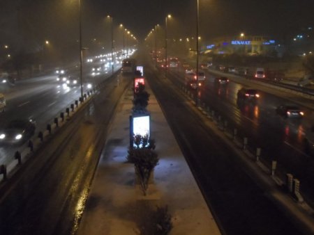 İstanbul'da kar yağışı akşam da devam etti