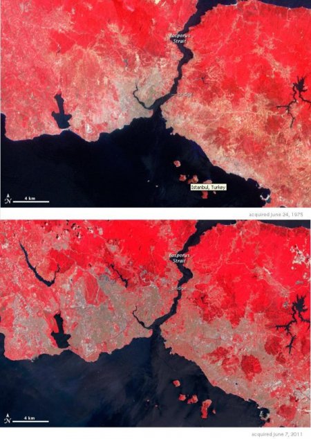 İstanbul’un 36 Yıllık Genişlemesi Nasa Fotoğraflarına Yansıdı