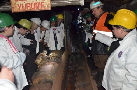 İsveçli öğrenciler, maden ocağını gezdi