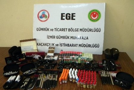İzmir'de 3 bin lira değerinde kaçak elektronik sigara ele geçirildi