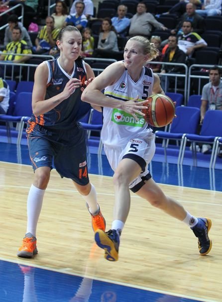 Kadınlar Basketbolda Fenerbahçe, Mersin Büyükşehir Belediyesi'ni 77-54 yendi