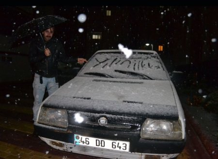 Kahramanmaraş'a yılın ilk karı yağdı