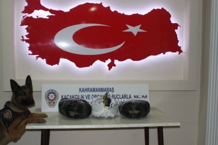 Kahramanmaraş'ta 12 kilogram esrar ele geçirildi