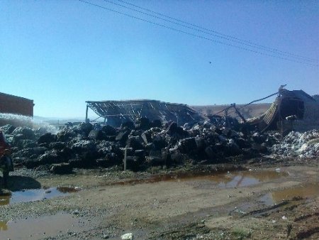 Kahramanmaraş'ta bin ton kapasiteli pamuk deposu yandı