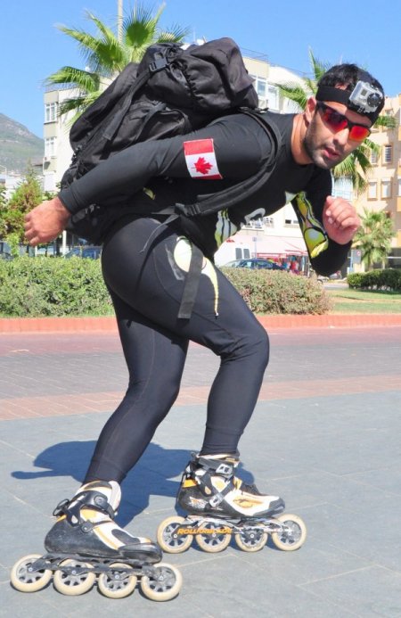 Kanadalı İbrahimzadeh, kanserli hastalar için patenle Türkiye’yi turluyor