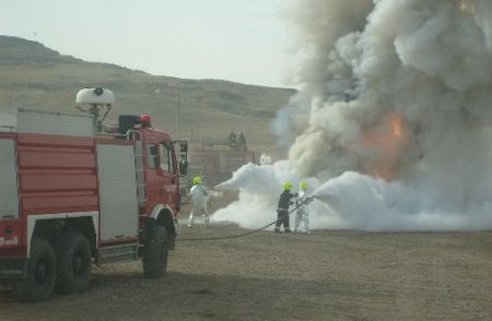 Kapadokya Havalimanı'nda Uçak Yangını Tatbikatı