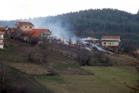 Karabük'te yangın: 8 ev yandı, 8 büyükbaş hayvan telef oldu