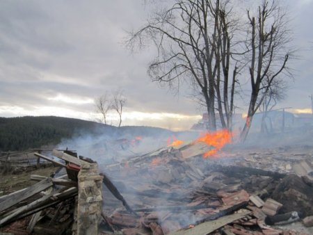 Karabük'te yangın: 8 ev yandı, 8 büyükbaş hayvan telef oldu