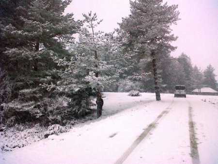 Karagöl Yaylası beyaza büründü