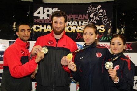 Karateciler Avrupa’nın zirvesine çıktı