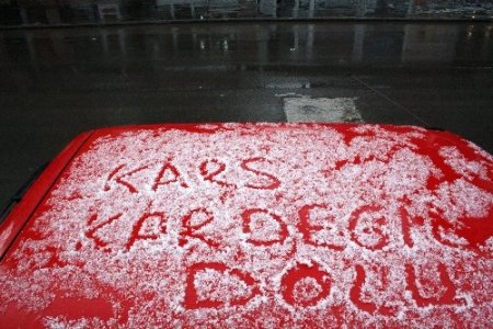 Kars’ta kar gibi dolu yağdı