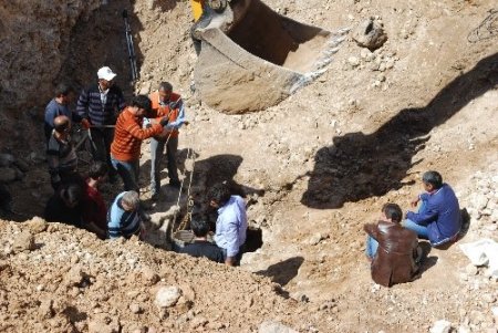 Katarlı köyünde yapılan kazılarda bazı kemik parçalarına ulaşıldı