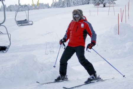 Kayak severler Uludağ’a akın etti
