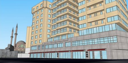 Kayseri Cumhuriyet Meydanı’ndaki binalar yeni görünüme kavuşuyor