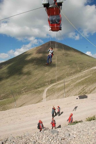 Kayseri'de teleferikten kurtarma tatbikatı gerçeğini aratmadı