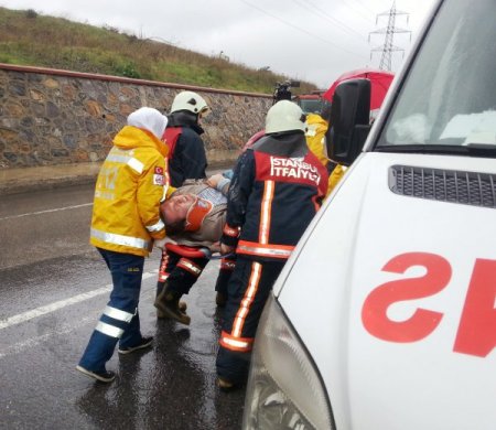 Kazazede, kendisine çarpan TIR sürücüsün yakalattı