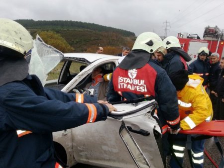 Kazazede, kendisine çarpan TIR sürücüsün yakalattı
