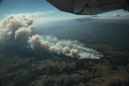Kazdağları'ndaki orman yangını havadan görüntülendi