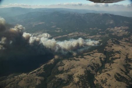 Kazdağları'ndaki orman yangını havadan görüntülendi