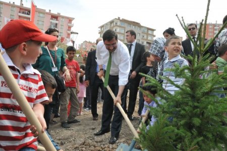 Keçiören'de Osman Gazi Parkı Ağaçlandırıldı