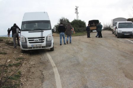 Kimyasal şüphesi olan mühimmat, saplı olduğu topraktan çıkarıldı