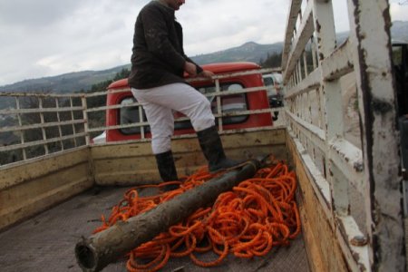 Kimyasal şüphesi olan mühimmat, saplı olduğu topraktan çıkarıldı