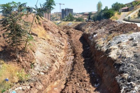 Kırıkkale-Kayseri karayolu dere ıslahı çalışması başladı