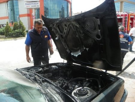 Kırıkkale'de araç yangını