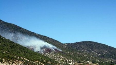 Kırkağaç'ta Askeri Bölgede Orman Yangını Çıktı (1)