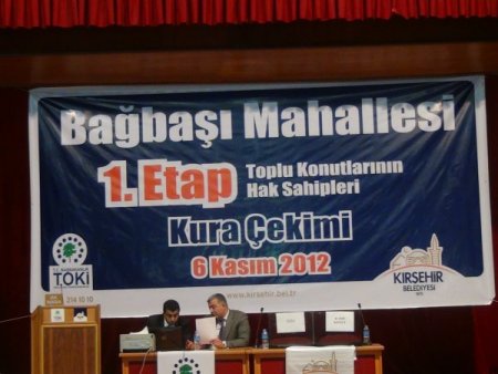 Kırşehir'de TOKİ konutları için kura çekildi