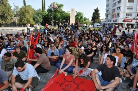 KKTC'ye TOMA alınmaması için eylem yapıldı