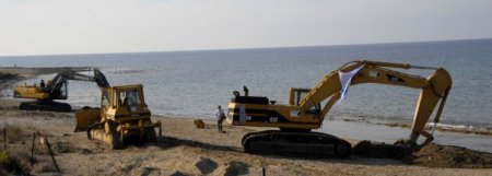 KKTC'ye verilecek suyun temel atma töreni Kıbrıs Türk tarafında da icra edildi