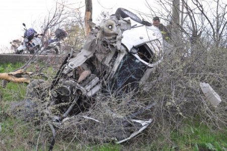 Kontrolden Çıkan Otomobil Ağaçları Kökünden Söktü