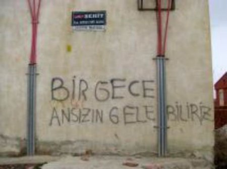Konya'da Duvarlara 'bir Gece Ansızın Gelebiliriz' Yazıldı