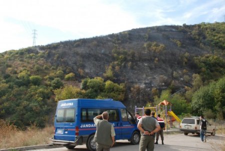 Körfez'de bir hektarlık ormanlık alan yandı
