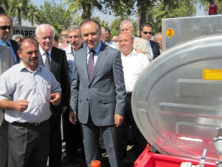 Köylere yangın söndürme tankeri verildi