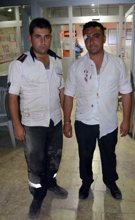 Köylüler MEDAŞ güvenlikçilerine saldırdı