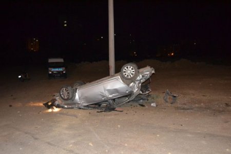 Kozan'da otomobil takla attı: 1 yaralı