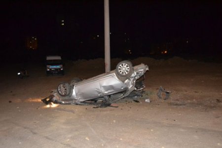 Kozan'da otomobil takla attı: 1 yaralı