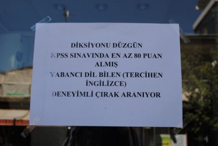 KPSS’den en az 80 puan almış İngilizce bilen çırak aranıyor