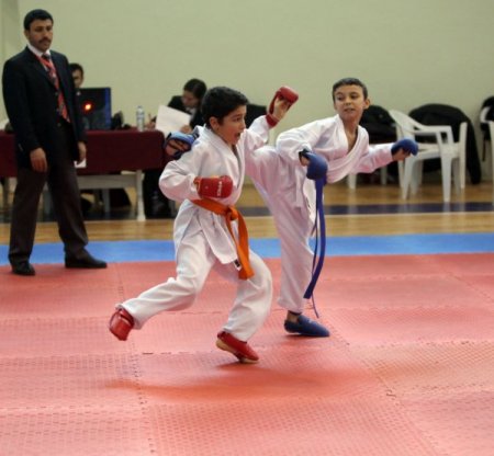 Küçük kareteciler kış kupası için ter döktü