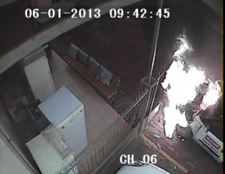 Kundaklama, güvelik kamerasında