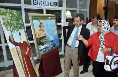 Kursiyerlerin Yağlı Boya Tabloları Ressamlara Taş Çıkarttı