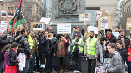 Libyalılar, Hollanda'da Gösteri Yaptı