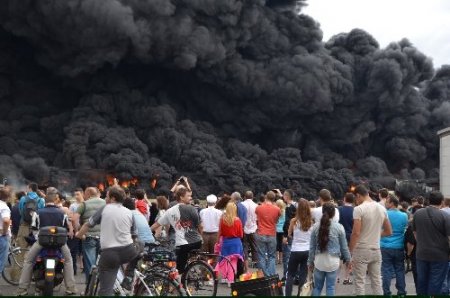 Ludwigshafen'da korkutan yangın